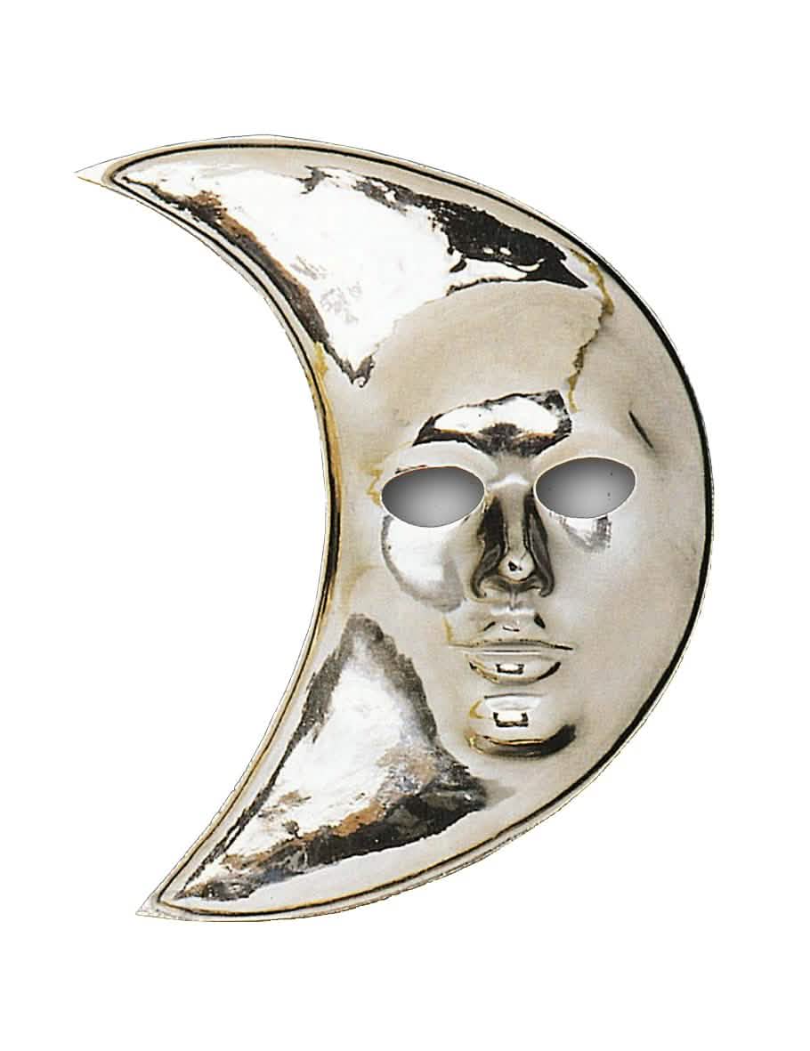 Máscara de luna plateada para adulto