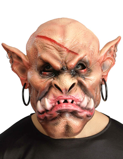 Máscara monstruo con piercings lujo adulto