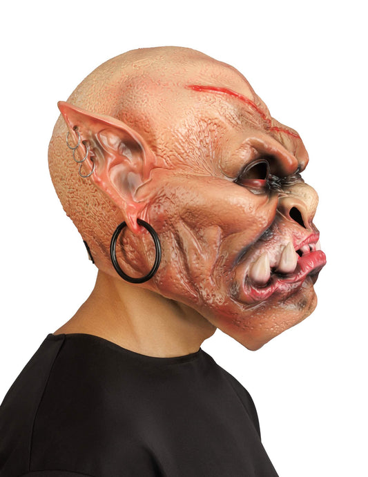 Máscara monstruo con piercings lujo adulto