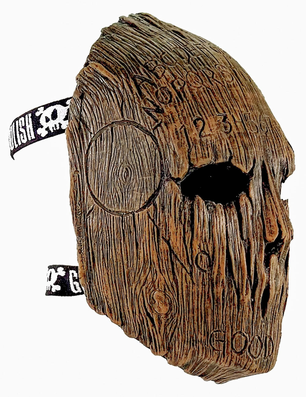 Vista de perfil de la máscara Ouija