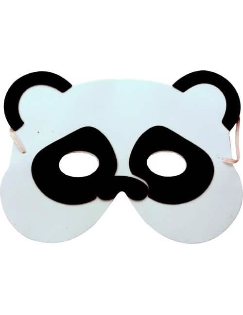 Máscara de panda para niño blanco y negro