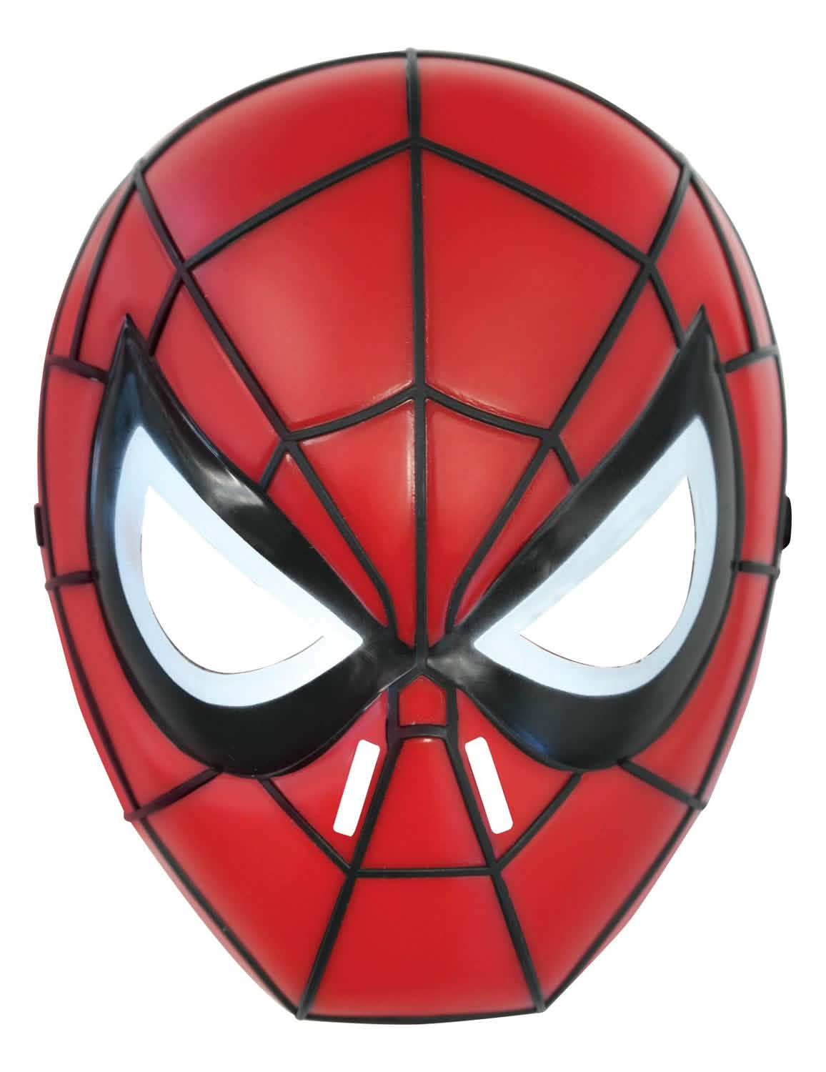 Máscara rígida Spider-man Ultimate para niño rojo con telas de araña negras
