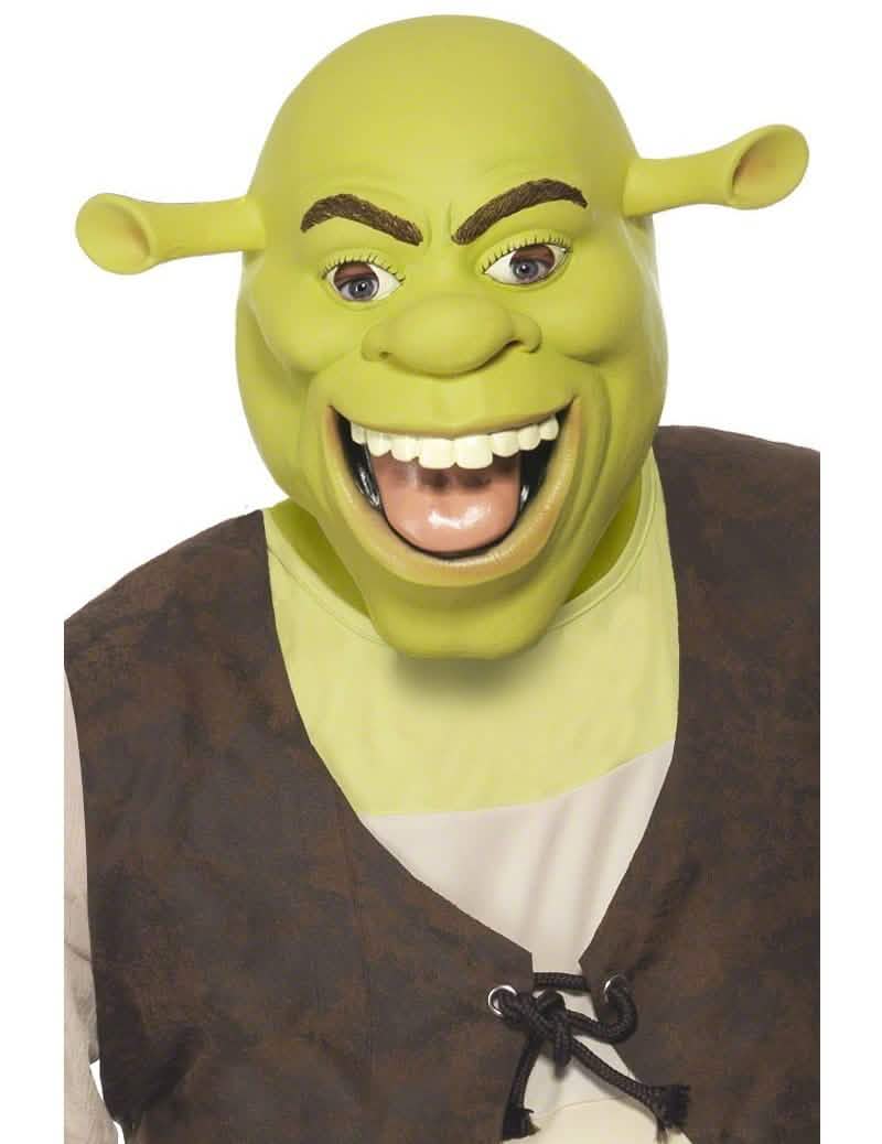 Máscara Shrek para adulto verde sonriente