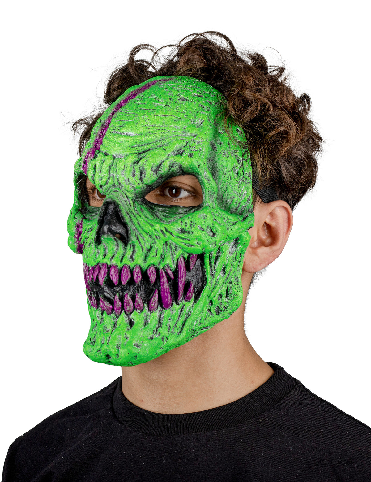 Vue de profil du masque squelette démoniaque