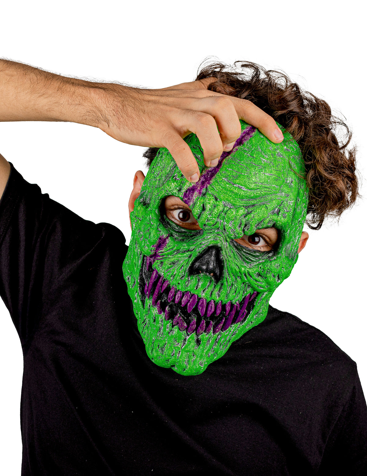 Vue de face du masque squelette démoniaque