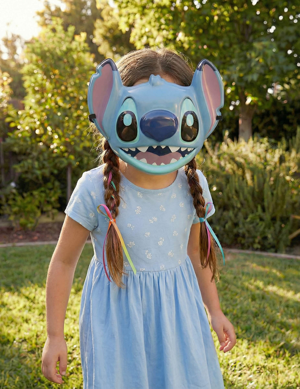 Vue de face portée du masque Stitch