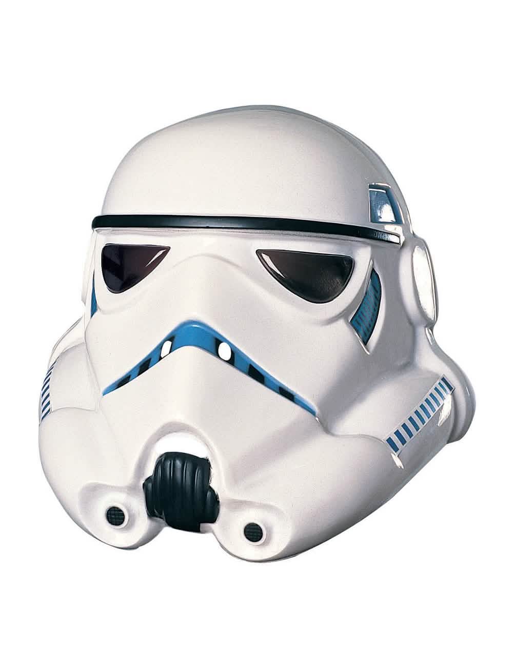 Máscara de PVC Stormtrooper para adulto blanco con detalles azules