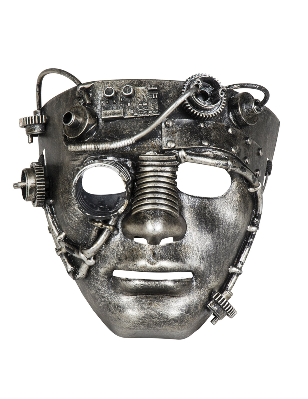 Vue de face du masque visage Steampunk pour adulte