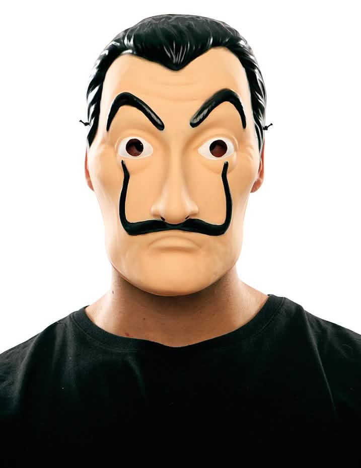 Vue de face du masque voleur La casa de Papel