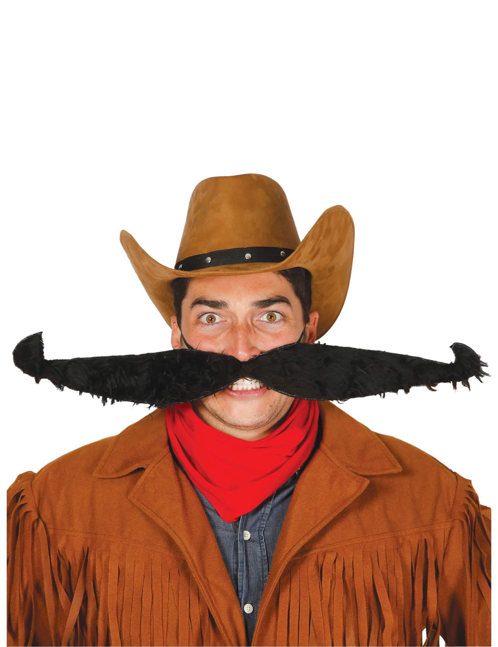 maxi bigote negra para adulto