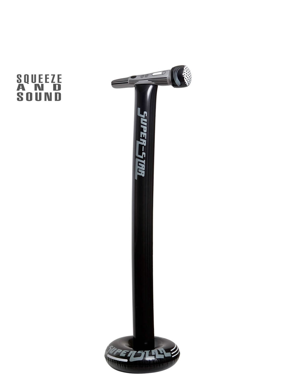 Micro sobre soporte carry me superstar para adulto negro y gris con efecto sonoro