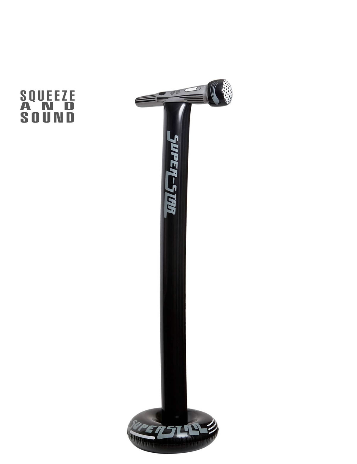 Micro sobre soporte carry me superstar para adulto negro y gris con efecto sonoro