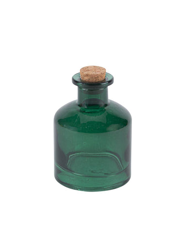 Botellita de cristal verde oscuro 5,6 cl
