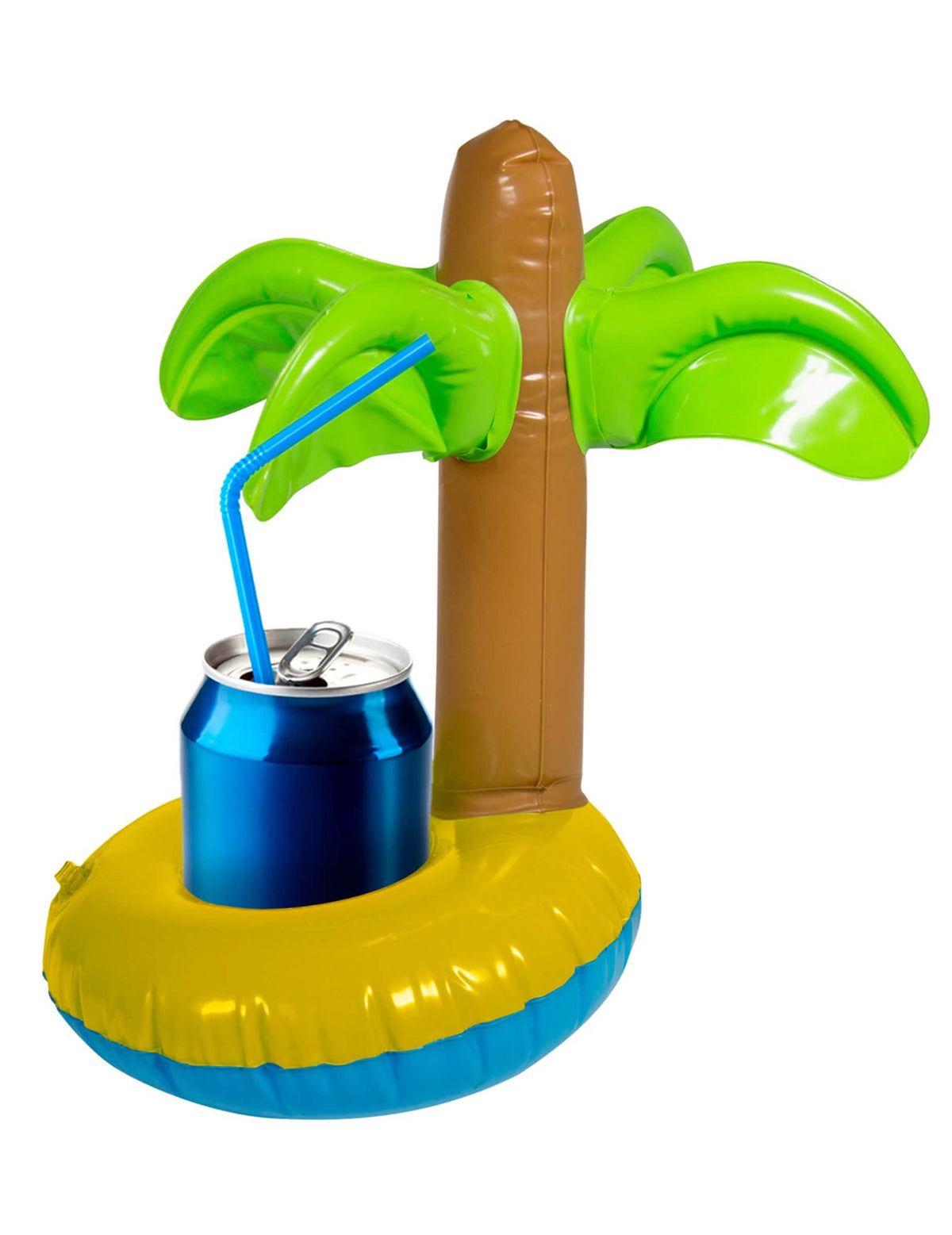 Portavasos Palmera para piscina carry me marrón verde amarillo y azul