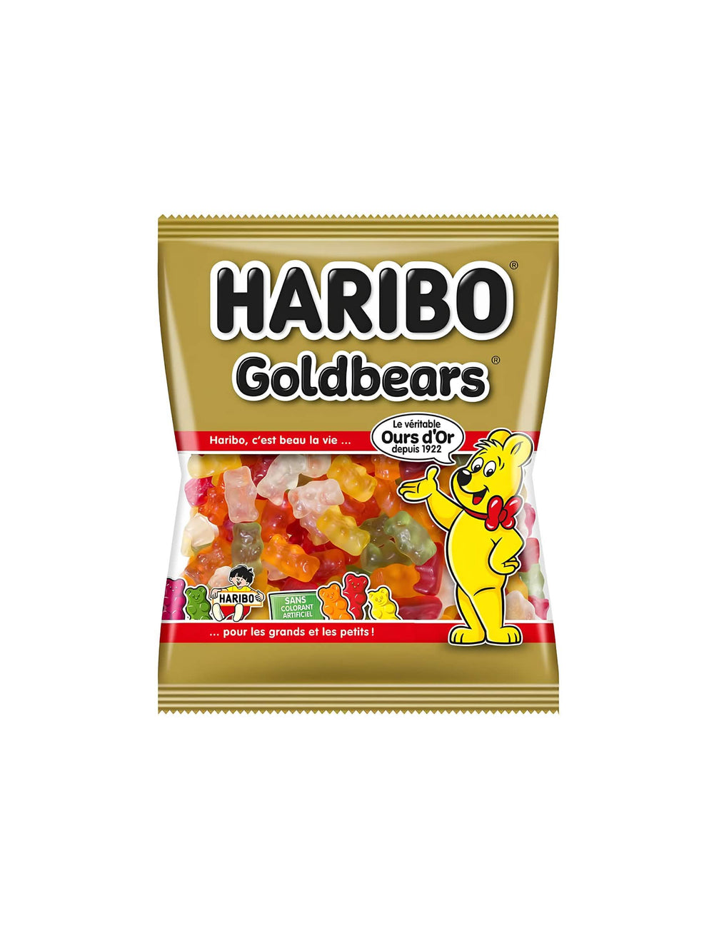Mini sachet de caramelos Haribo osos dorado para todos multicolores