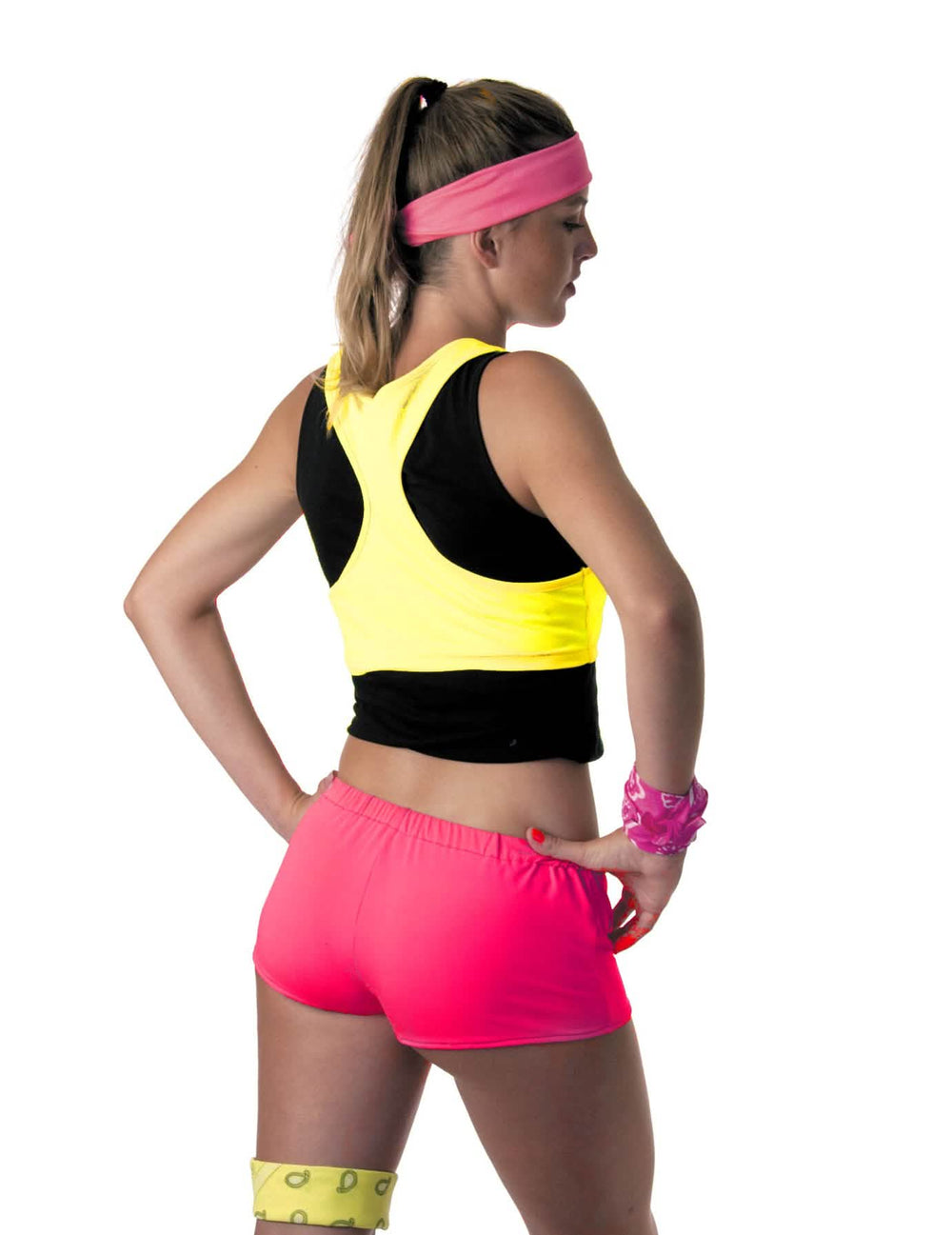 Mini short para mujer rosa fosforito