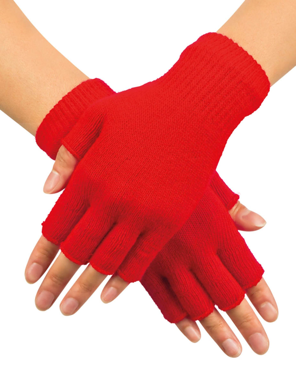 Guantes cortos rojos para adulto