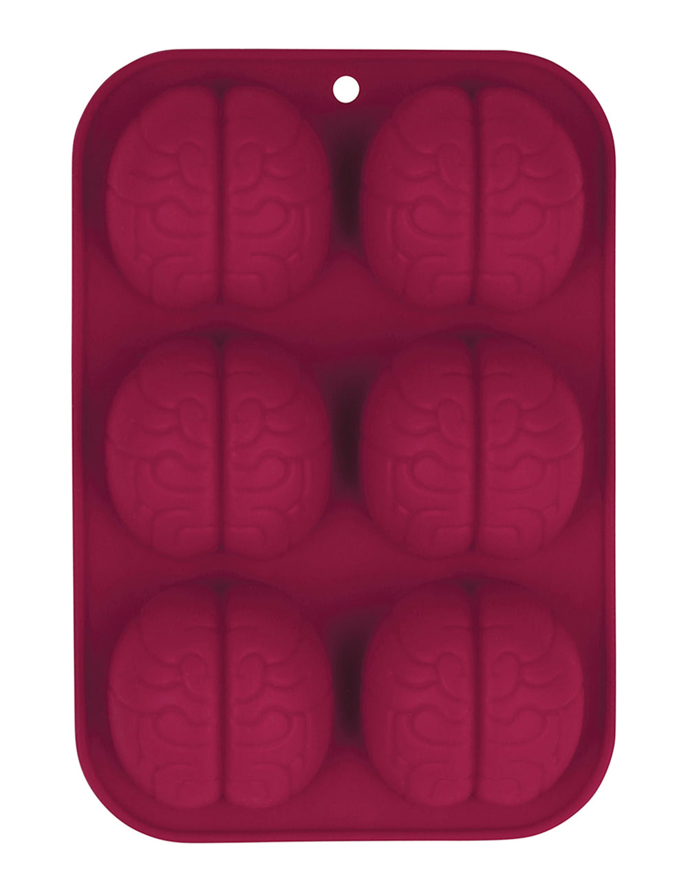 Vue de face du moule silicone 6 cerveaux