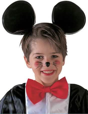 diadema con orejas de ratón para niño negro