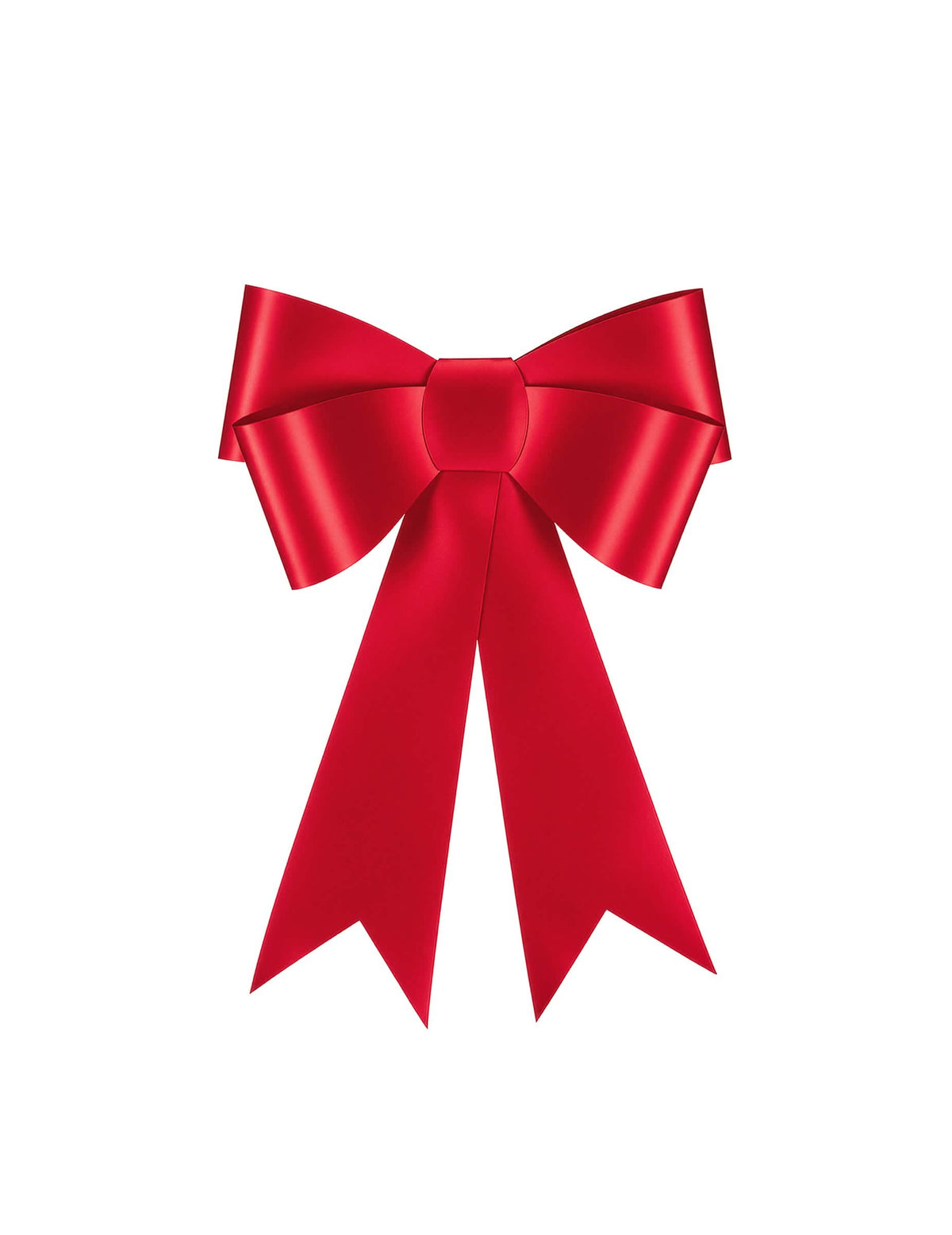 Lazo decorativo de papel rojo 24 x 35 cm