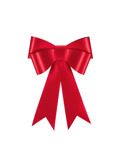 Lazo decorativo de papel rojo 24 x 35 cm