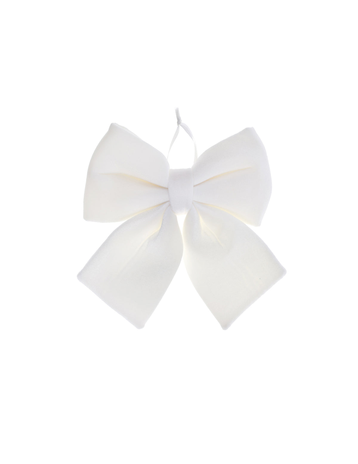Lazo de terciopelo blanco 21,5 x 25 cm