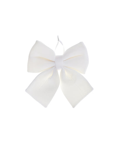 Lazo de terciopelo blanco 21,5 x 25 cm