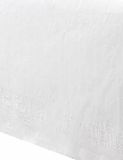 Nappe blanche en papier doublée rectangulaire