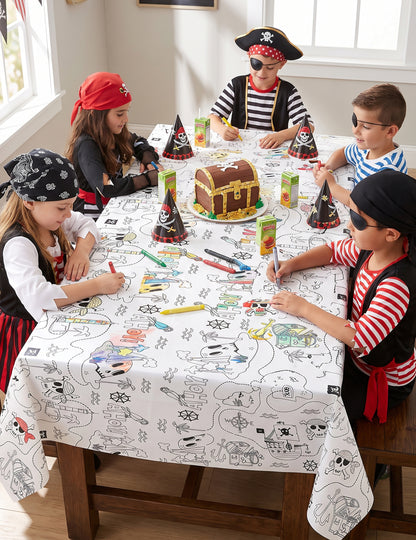 Mantel de papel, mapa del tésoro pirata 137 x 213 cm