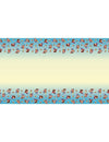 Nappe en papier recyclable One Piece pour fête bleue et jaune avec motifs Luffy