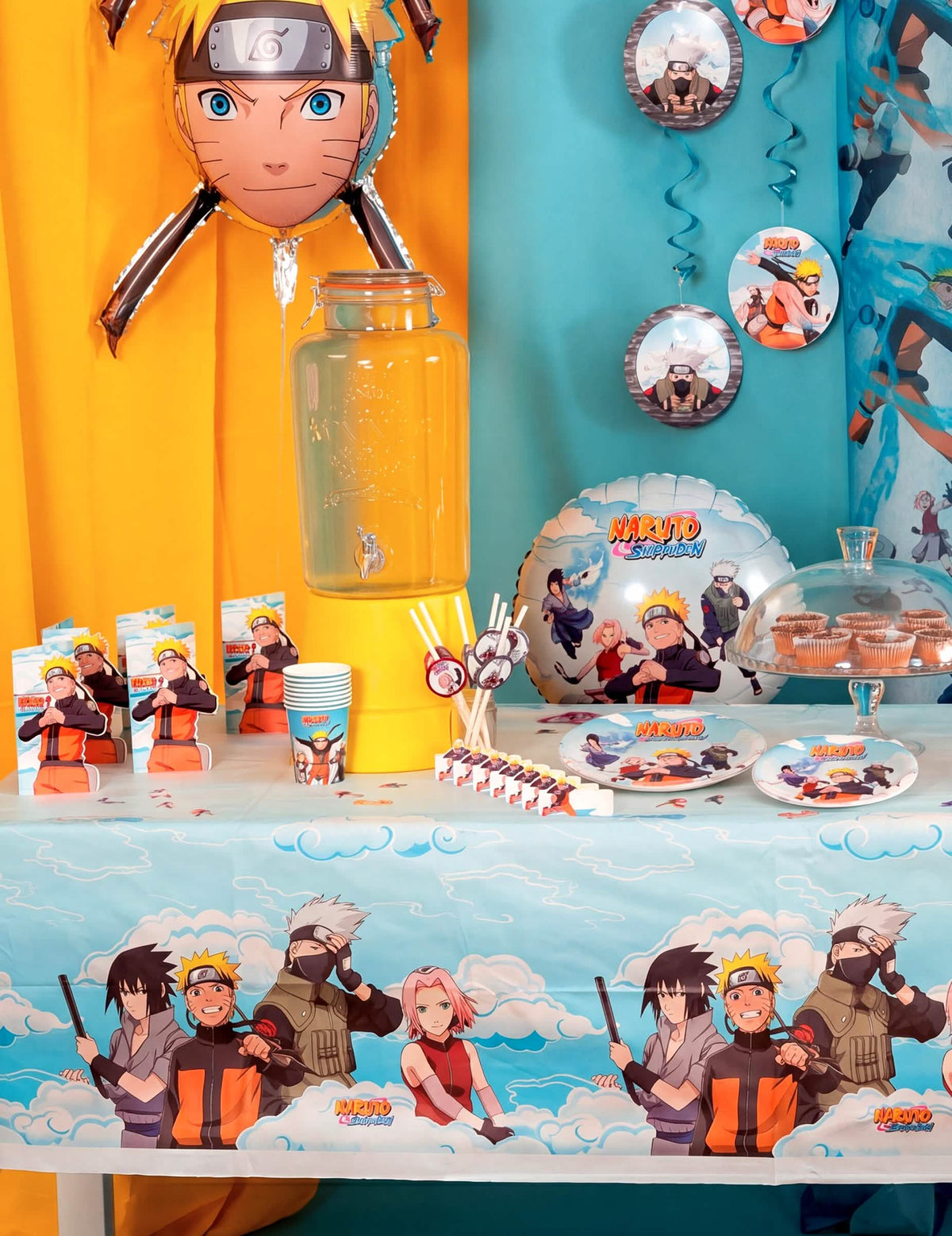 Mantel de papel reciclable Naruto Shippuden™ 136 x 228 cm