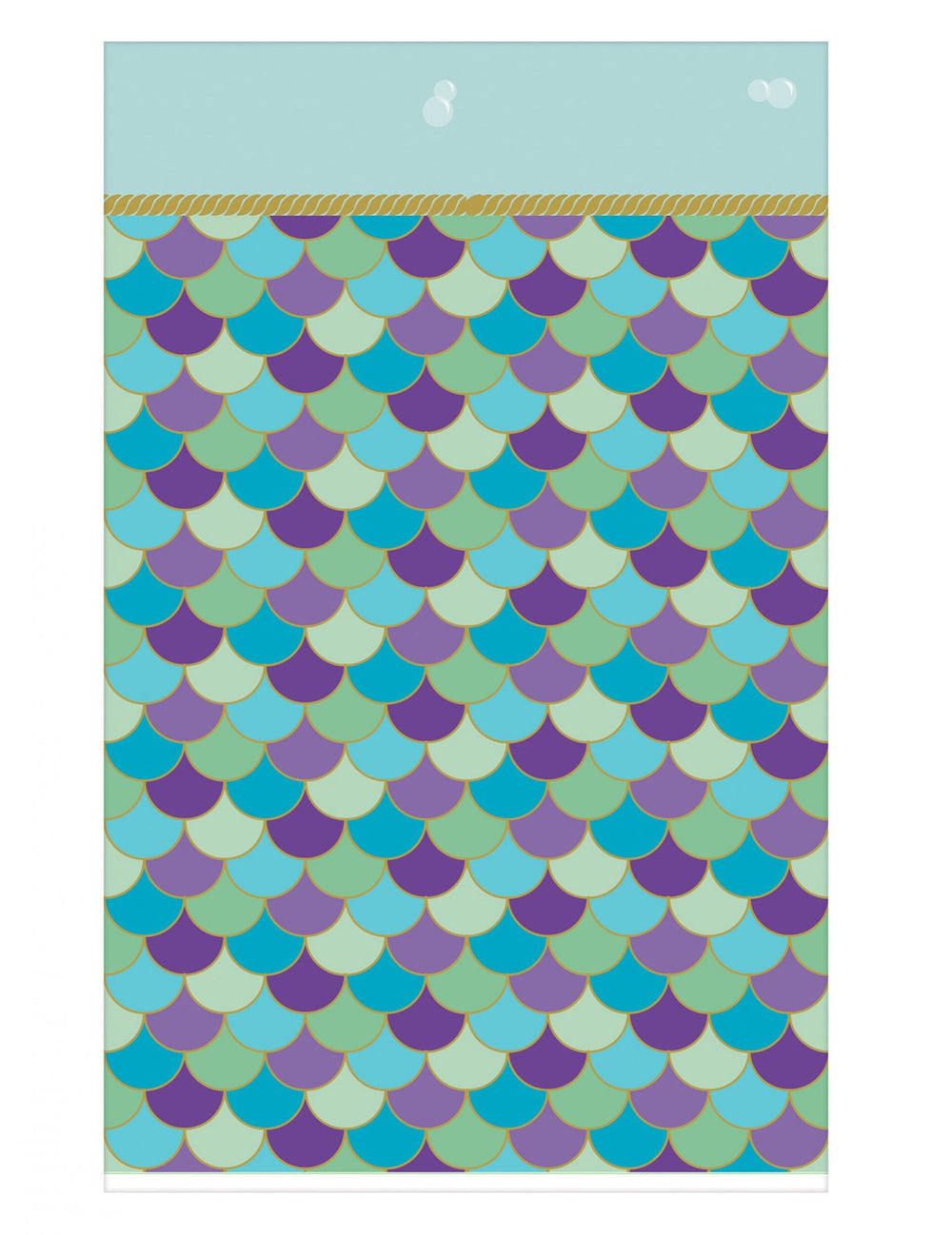 Nappe en papier rêves de sirène à motifs écailles bleu et violet