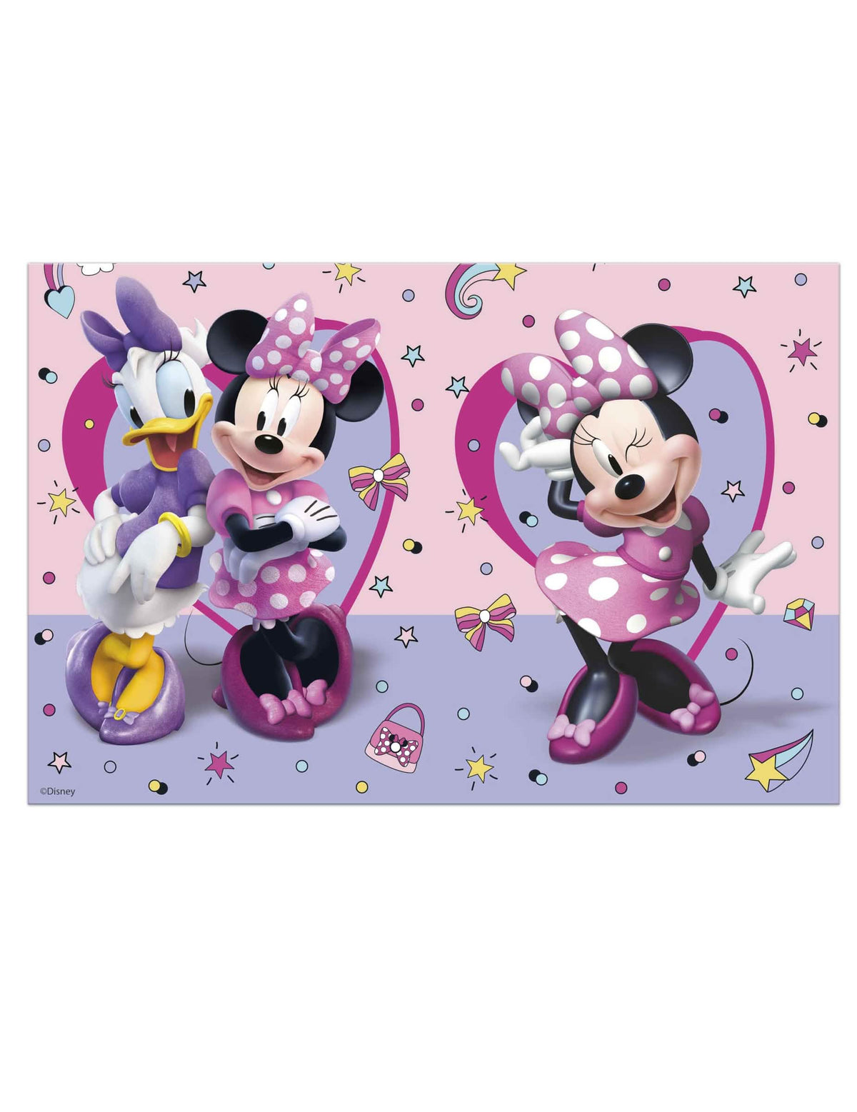 Nappe en plastique Minnie Junior pour enfant rose et violette avec Daisy Duck