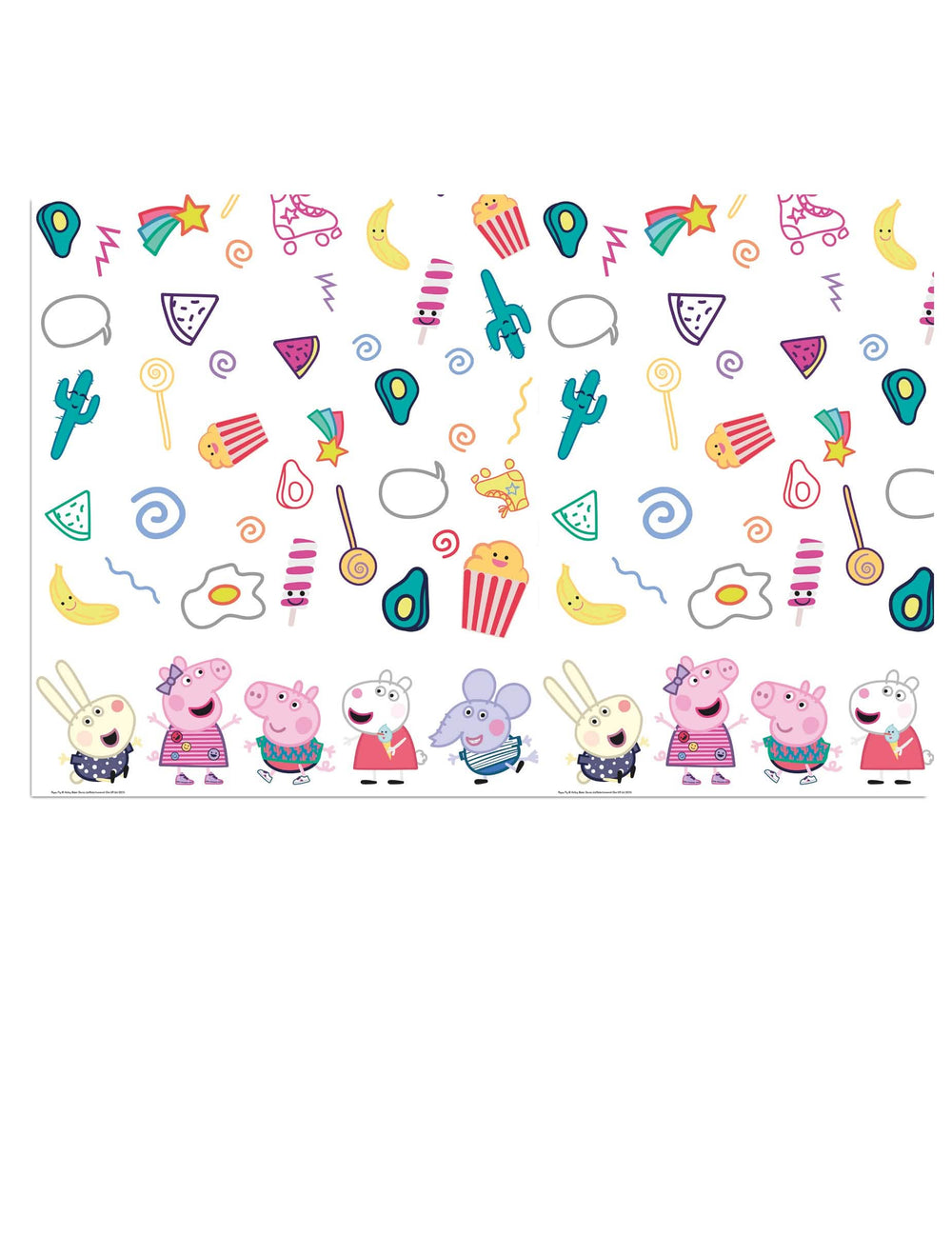 Mantel de plástico Peppa Pig para niño multicolor con motivos festivos