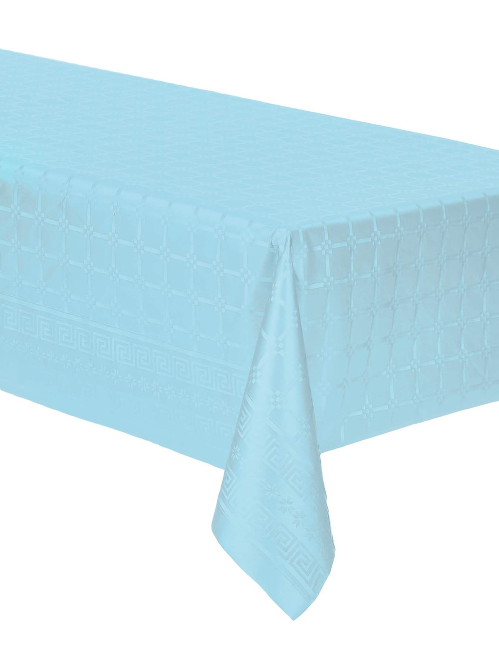 Mantel en rollo de papel damascado para fiesta azul pastel