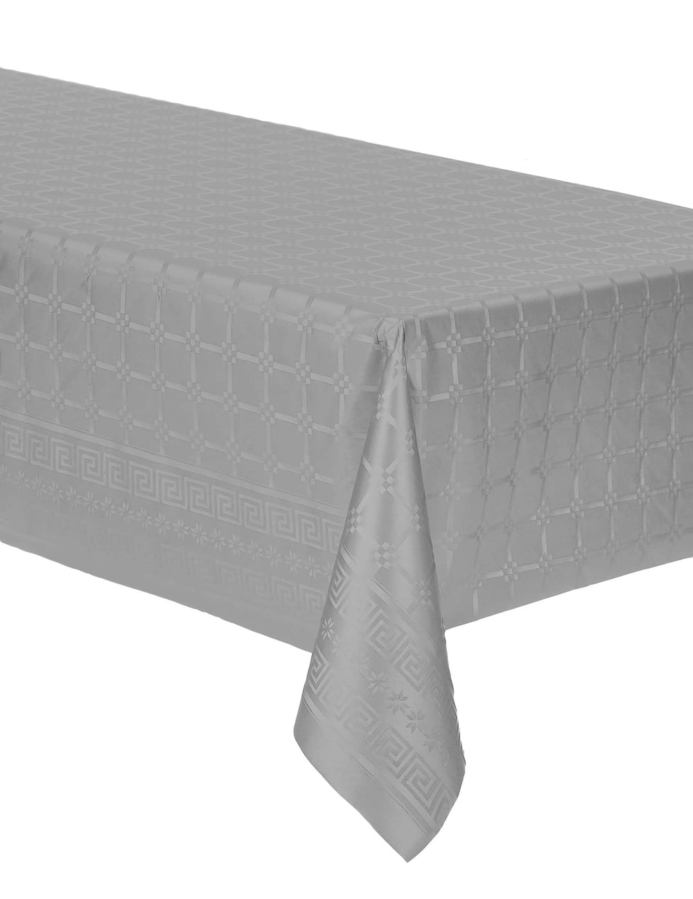 Mantel de papel damasco en rollo para fiesta gris