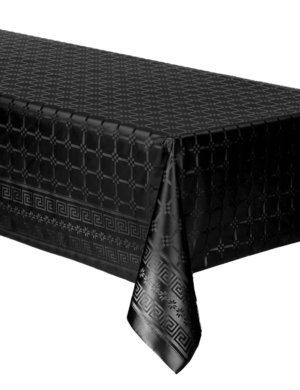 Mantel de papel damasco en rollo para fiesta negra de calidad superior