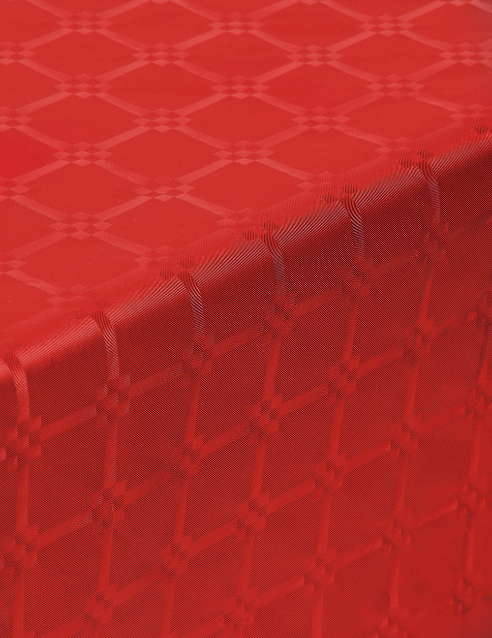 Détail du motif et de la texture de la nappe en rouleau papier damassé pour décoration de fête