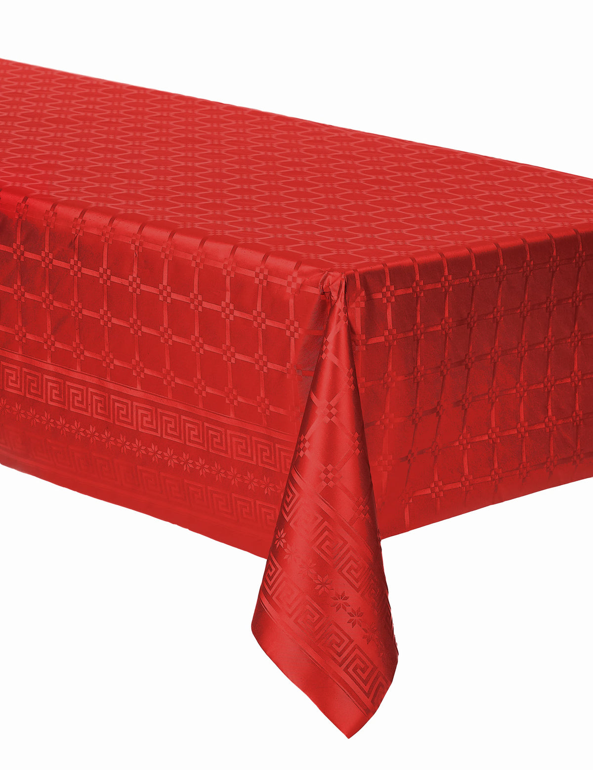 Nappe en rouleau papier damassé pour décoration de fête rouge chic