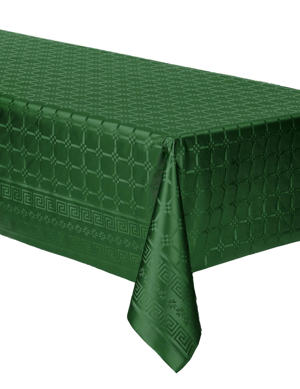 Mantel en rollo de papel damasquinado para fiesta verde oscuro