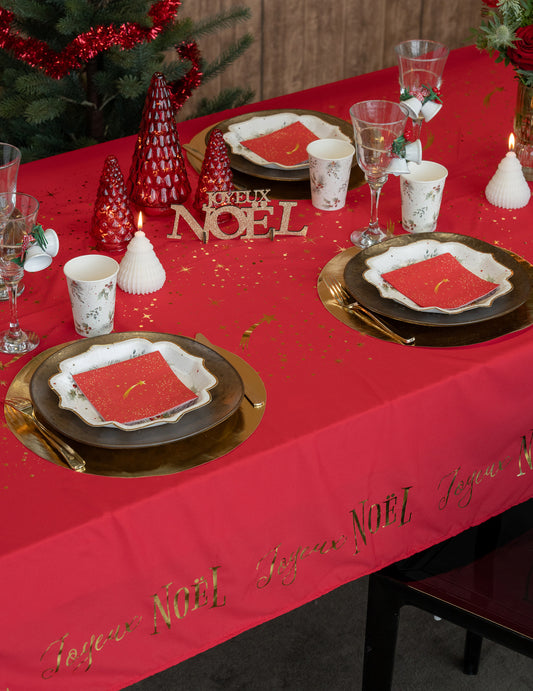 Mantel Estrella Fugaz rojo 145 x 240 cm