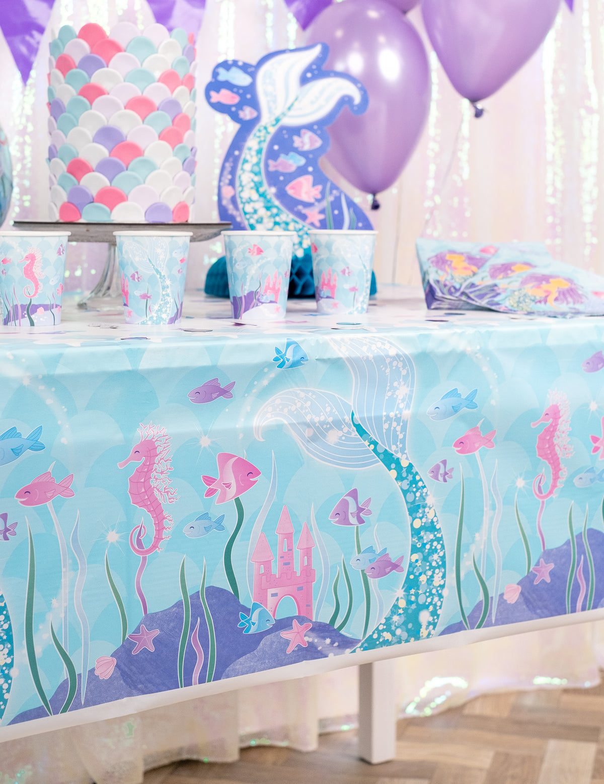 Mise en situation de la nappe plastique jolie sirène