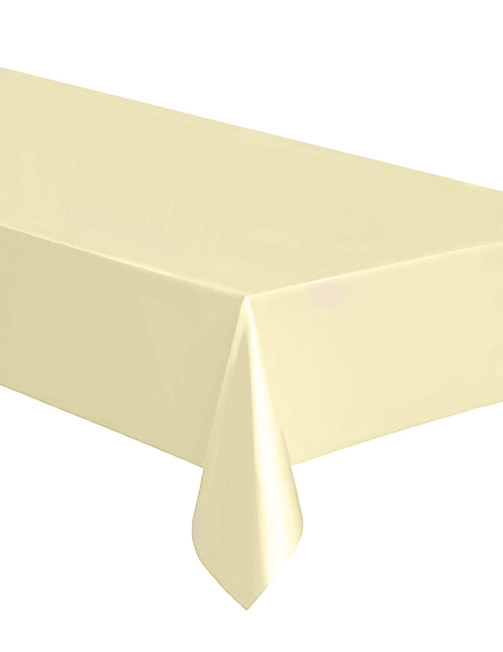 Mantel rectangular de plástico desechable marfil