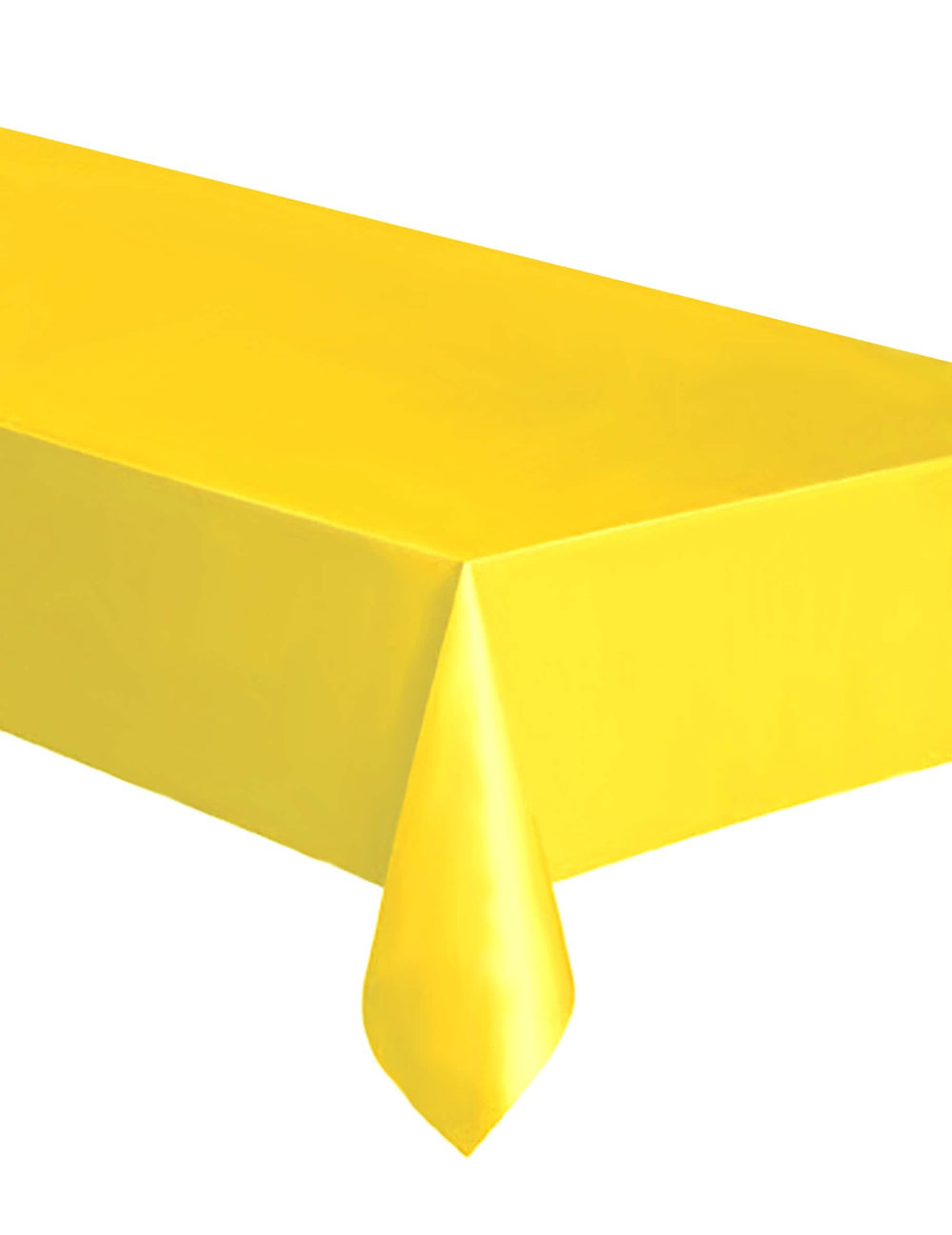 Mantel rectangular de plástico amarillo