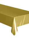 Nappe rectangulaire en plastique pour fête dorée mate