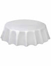 Nappe ronde en plastique blanche