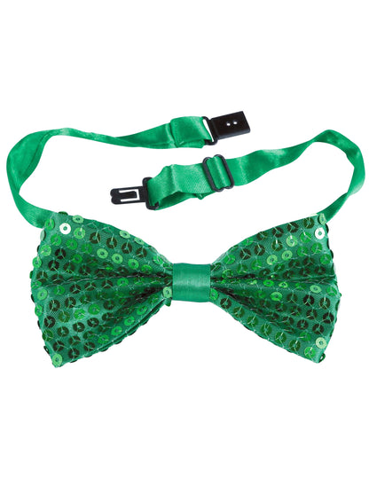 Pajarita verde con brillantina verde adulto