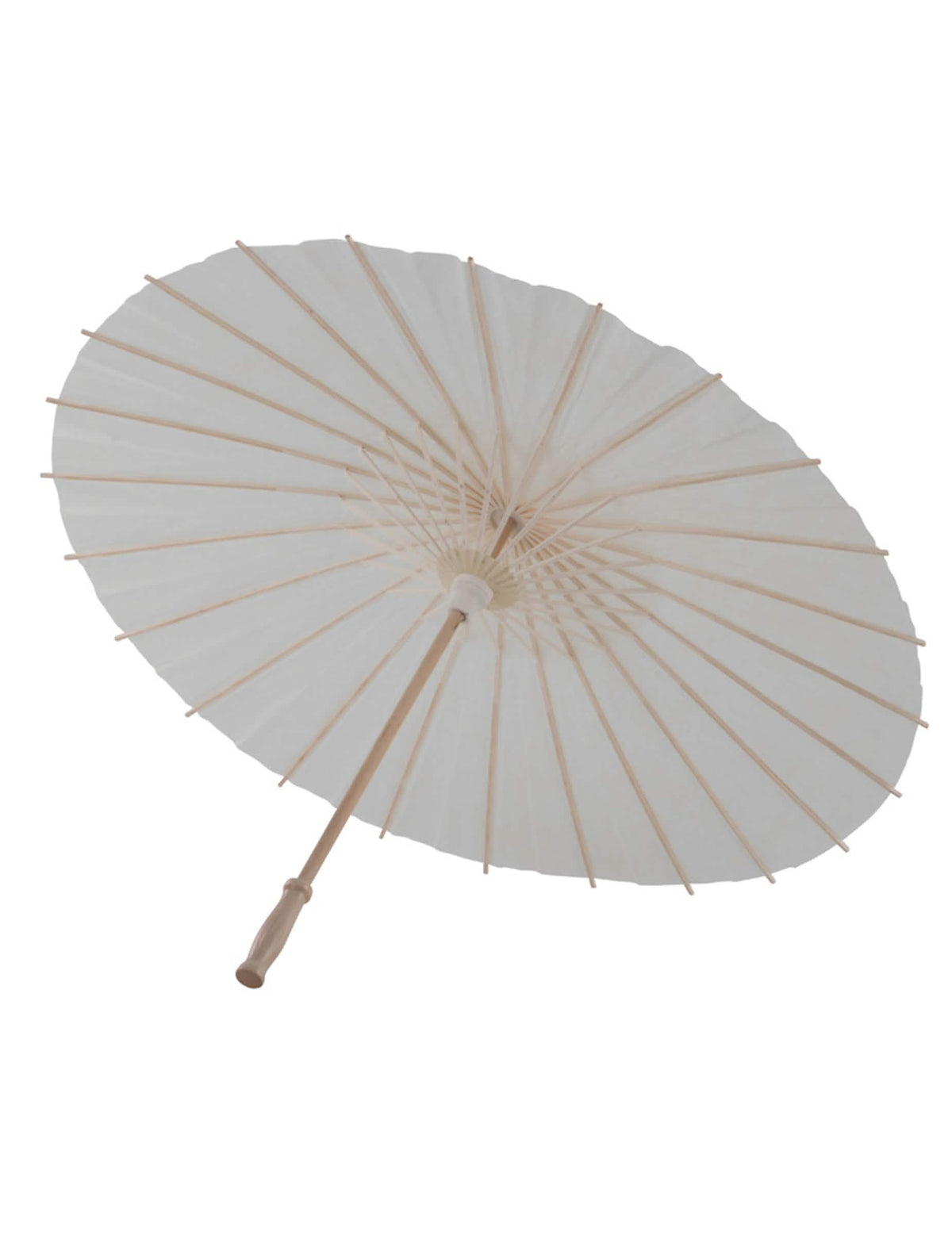 Sombrilla blanca para adulto de estilo chino en papel y madera