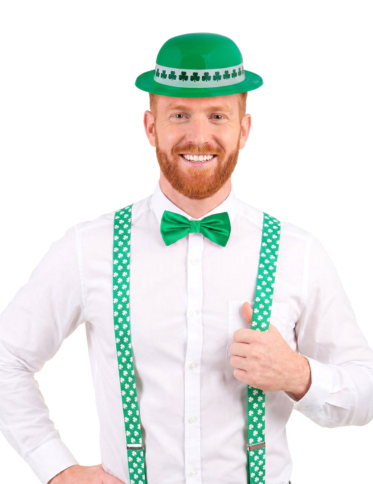 Kit de sombrero y pajarita de San Patricio para adultos