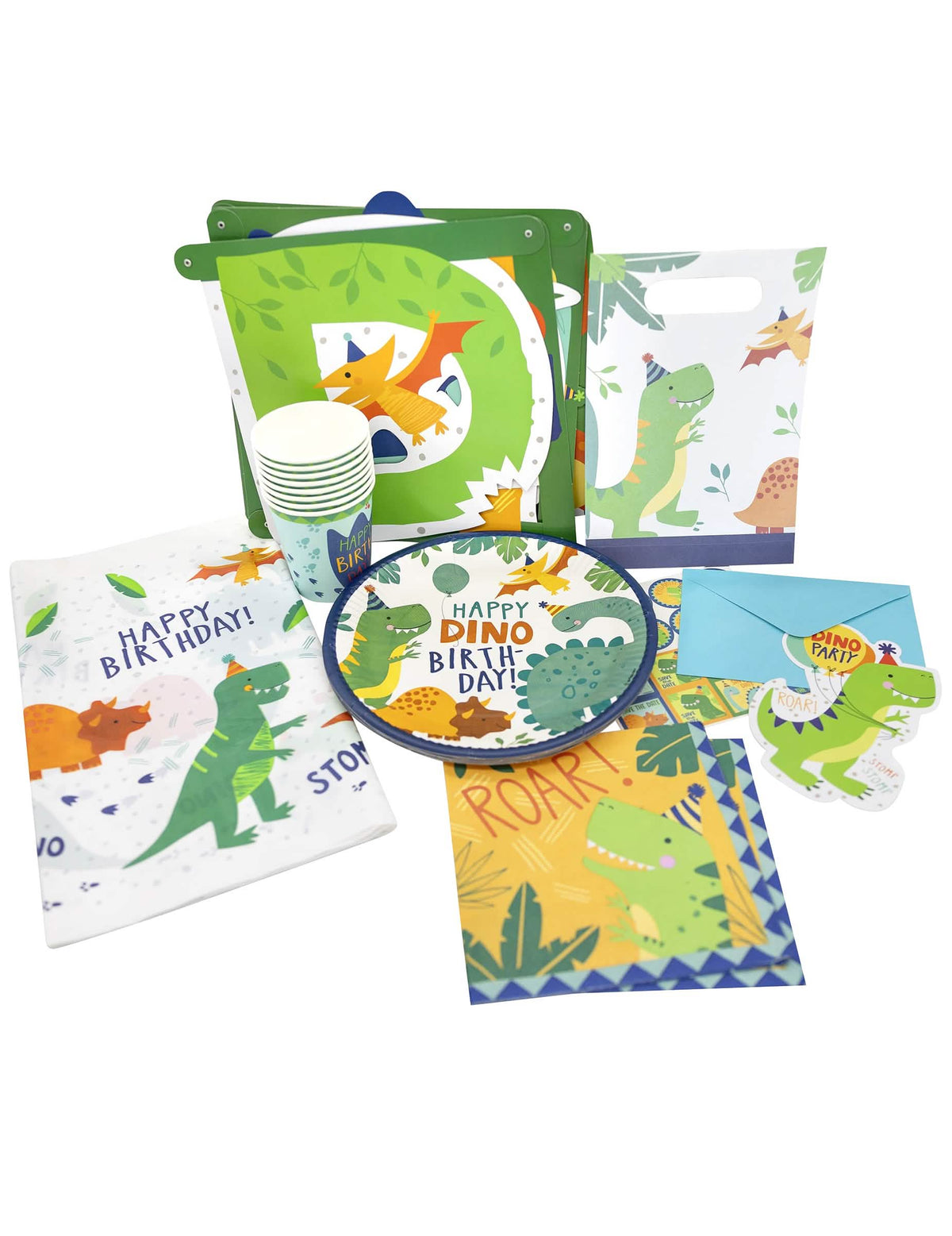 Pack Dino de 51 piezas para cumpleaños